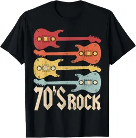 70s Rock Band Guitar Cassette Tape 1970s Vintage 70s Costume T-Shirt