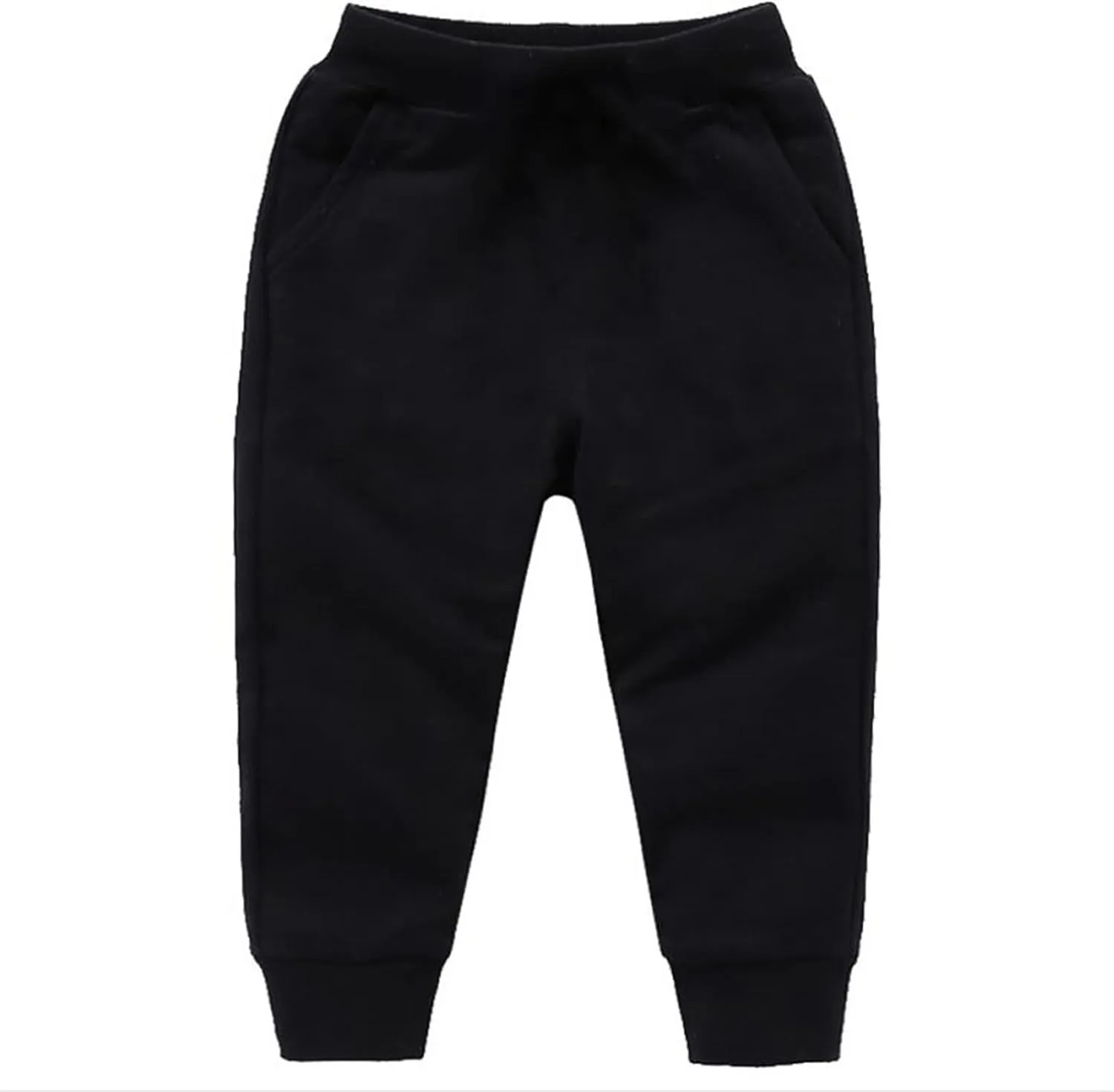 Baby Girls Boy's Pants Toddler Cotton Pull on Jogger Kids Solid Elastic Waist Sweatpants Baggy Sport Pants