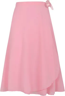 Ballet Skirt for Women Long Wrap Skirt Sheer Dance Costumes with Adjustable Waist tie for Adult Ladies Big Girls
