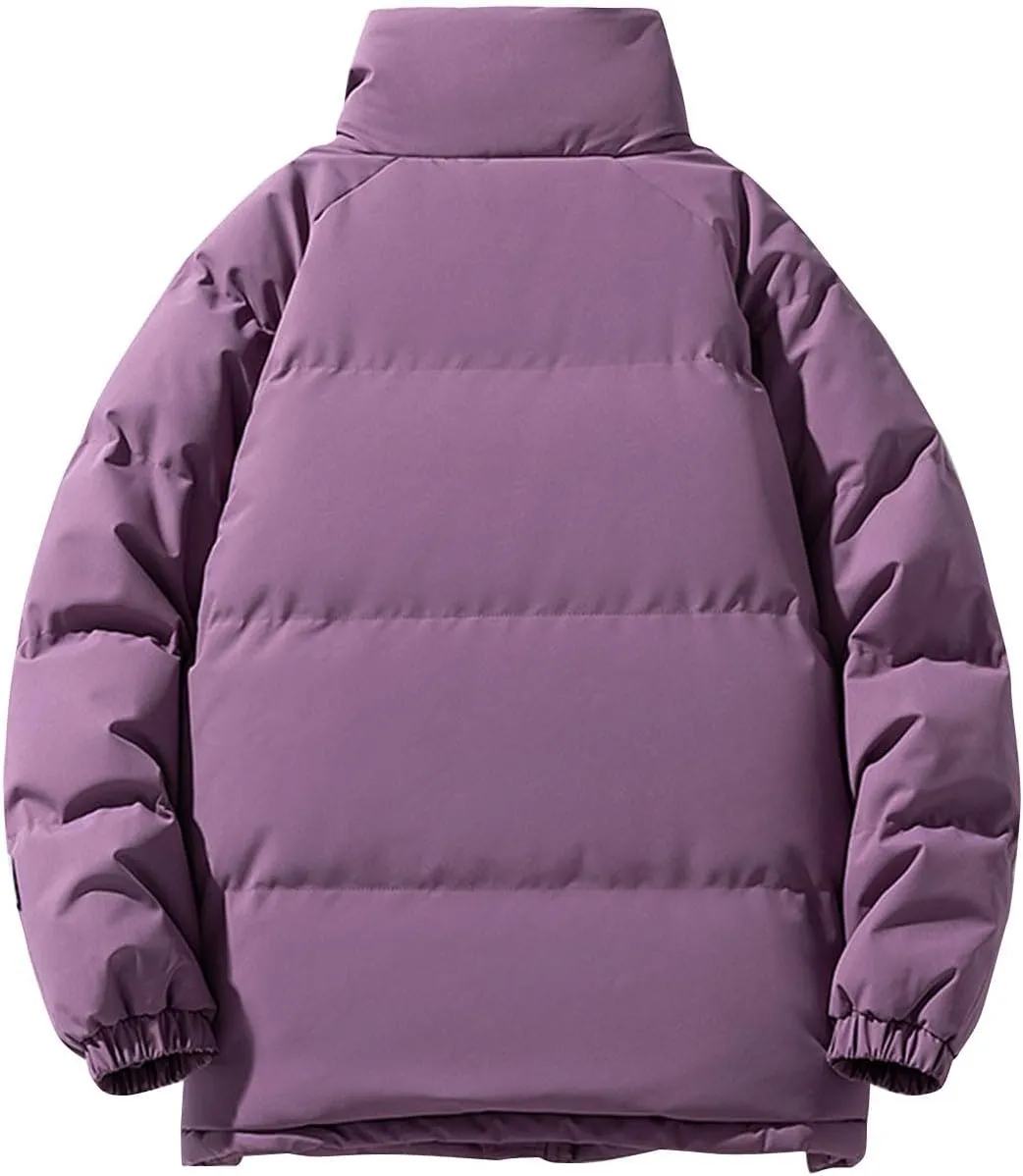Down Cotton Coat for Men Winter Warm Quilted Jacket Thicken Padded Insulated Jacket Outwear Puffy Couple Winter Coat