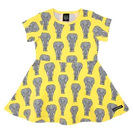 Elephant Half Circle Short Sleeve Dress