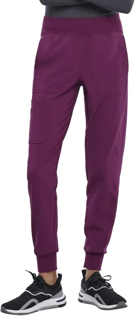 Iflex Jogger Scrubs for Women, Yoga-Inspired Knit Waistband Scrub Pants CK011
