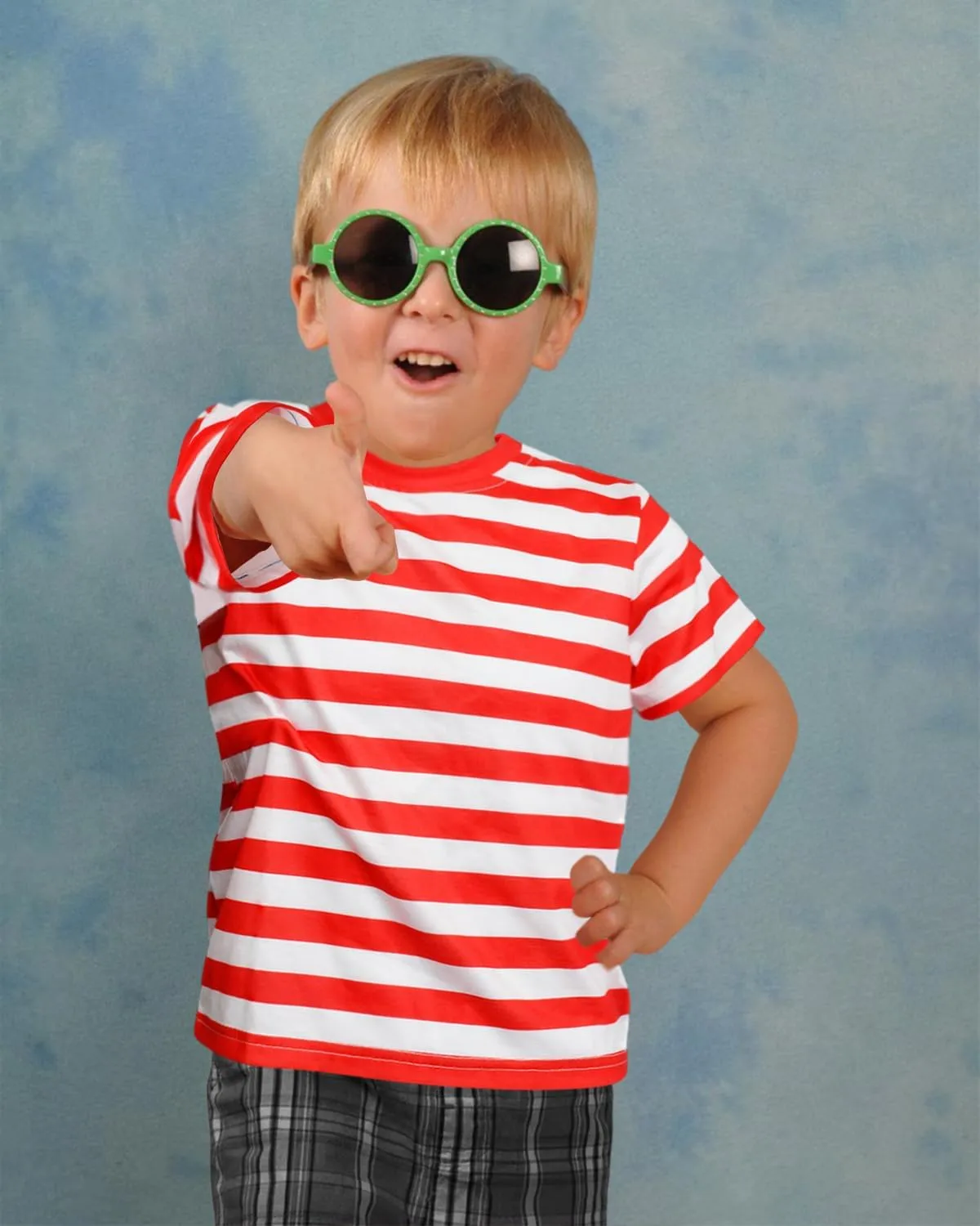 Kids Striped T Shirt, Boys Girls Short Sleeve T-Shirts, Crewneck Tee for Kids 3-12 Years