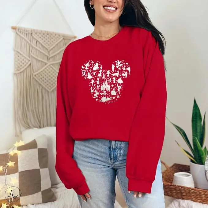 Magic Kingdom Castle Sweatshirts For Women Castle Fairy Graphic Sweatshirt Family Holiday Vacation Casual Pullover