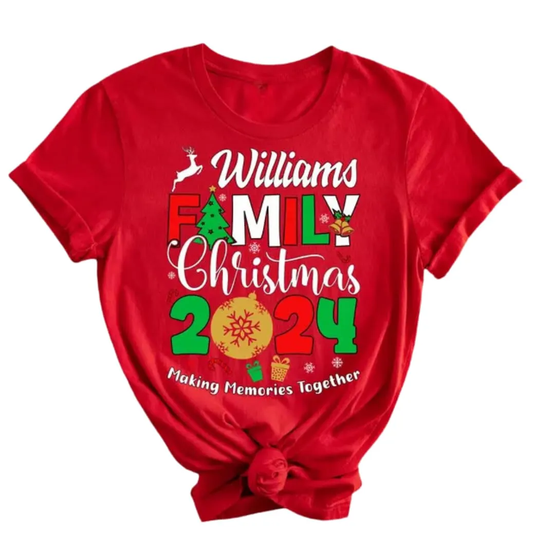 Making Memories Together Shirt, Family Christmas 2024 Making Memories Together Shirt, Christmas Group T-Shirts, Family Matching Christmas T-Shirts, Personalized Family Christmas T-Shirts