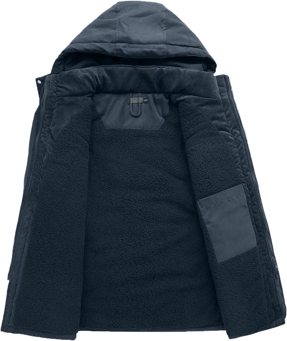 Men's Cargo Jacket 2024 Winter Warm Coats Fleece Lined Jackets with Removable Hood Ski Snow Mountain Windproof Overcoat