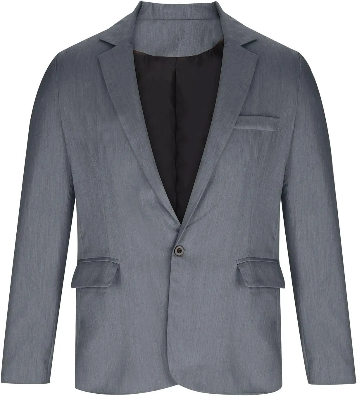 Men's Casual Blazer One Button Unlined Business Work Suit Jackets Multiple Pockets Sport Coat for Party Prom Wedding