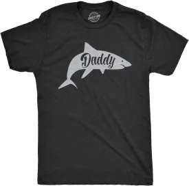 Mens Daddy Shark T Shirt Cute Funny Family Cool Best Dad Vacation Tee for Guys