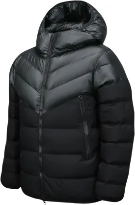 Mens Puffer Jacket Color Block Down Jacket Lightweight Insulated Jacket Padded Quilted Jacket Warm Hoode Winter Coat