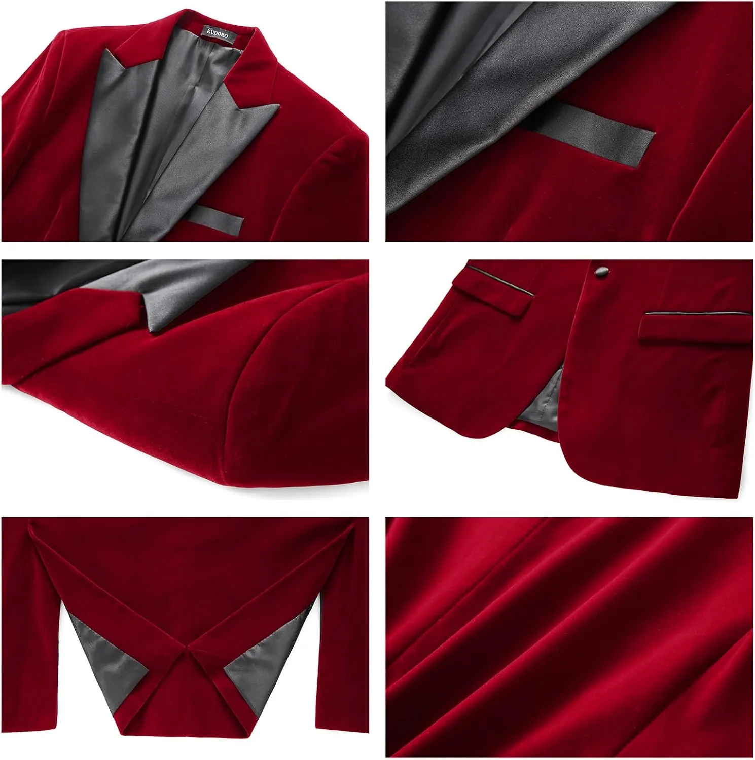 Mens Velvet Suits 2 Piece Slim Fit for Men Tuxedo Blazer Peaked Lapel One Button Wedding Dinner Jacket & Pants Suits