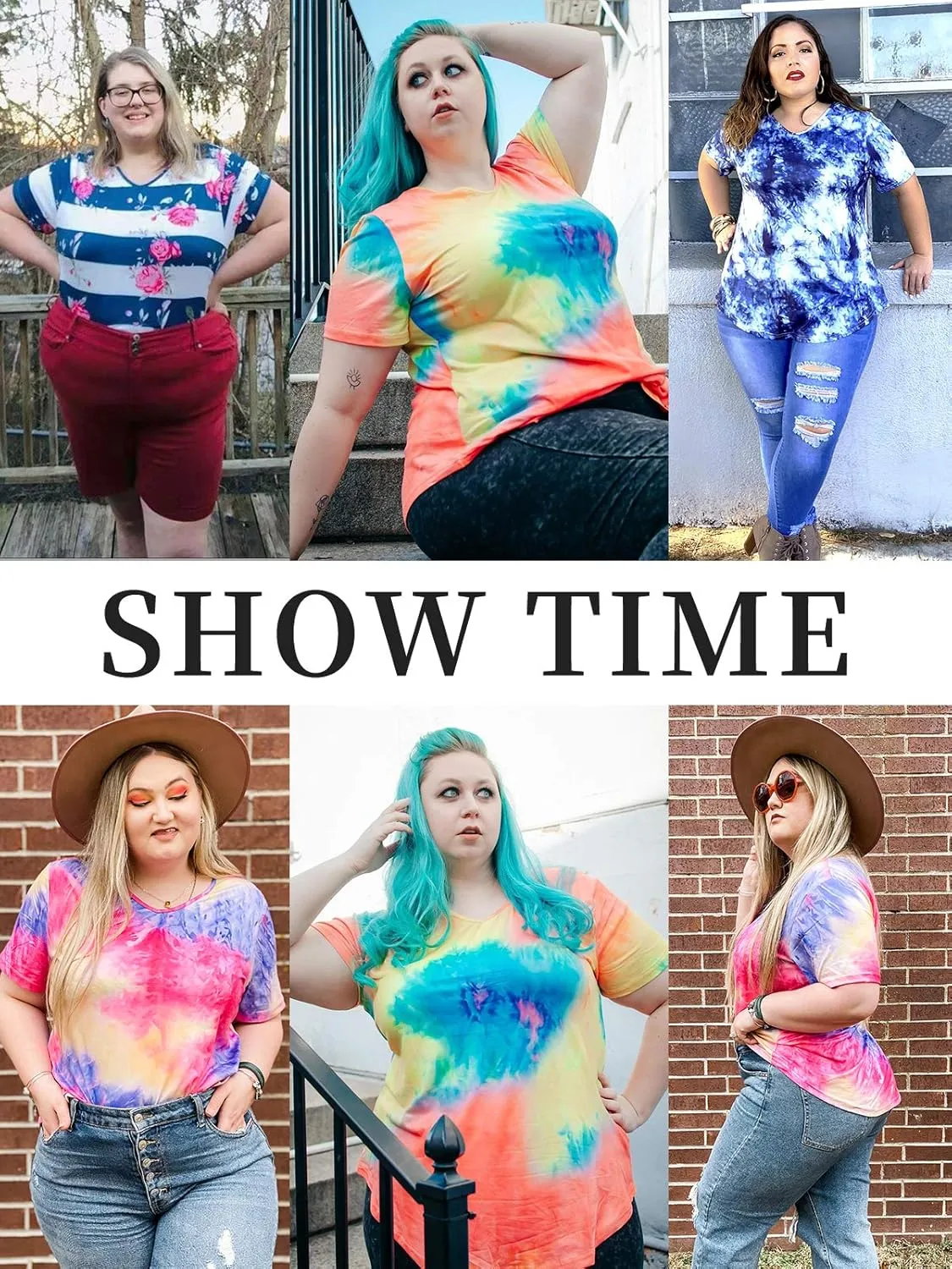 ROSRISS Plus Size Tops for Women Casual Summer T Shirts V Neck Short Sleeve Tunics