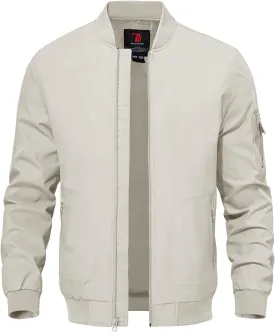 TBMPOY Men's Lightweight Bomber Jackets Light Track Jackets Casual Summer Windbreaker Outdoor Golf Fashion Coat for Men
