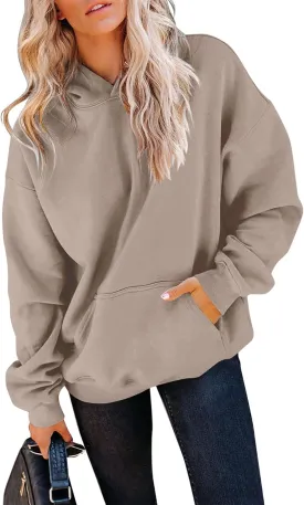 TICTICMIMI Women's Hoodies Sweatshirts Cute Long Sleeve Tops Loose Fleece Pullover Shirts with Pocket
