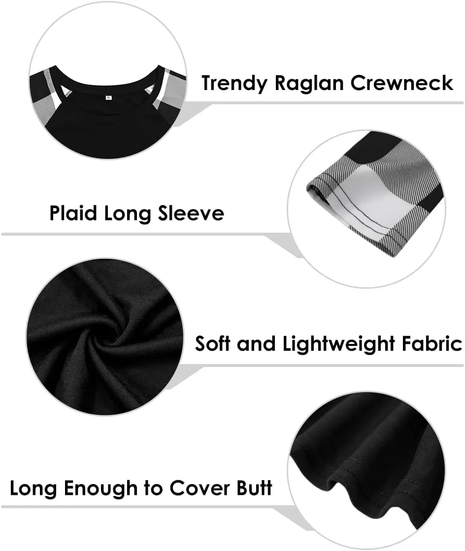 TIYOMI Plus Size Henley Shirts for Women Button Tops Raglan Pullover Fall Tunics XL-5XL