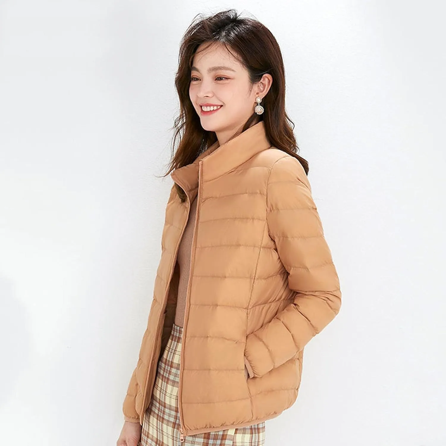 Women Warm Lightweight Hooded Windproof Winter Coat With Recycled Insulation Winter Slim Short Long for Women