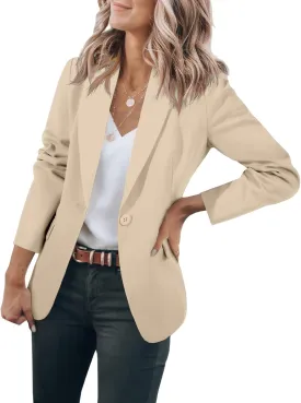 Womens Casual Blazers Open Front Long Sleeve Notch Lapel Blazers Work Blazer Jackets Business Outfits