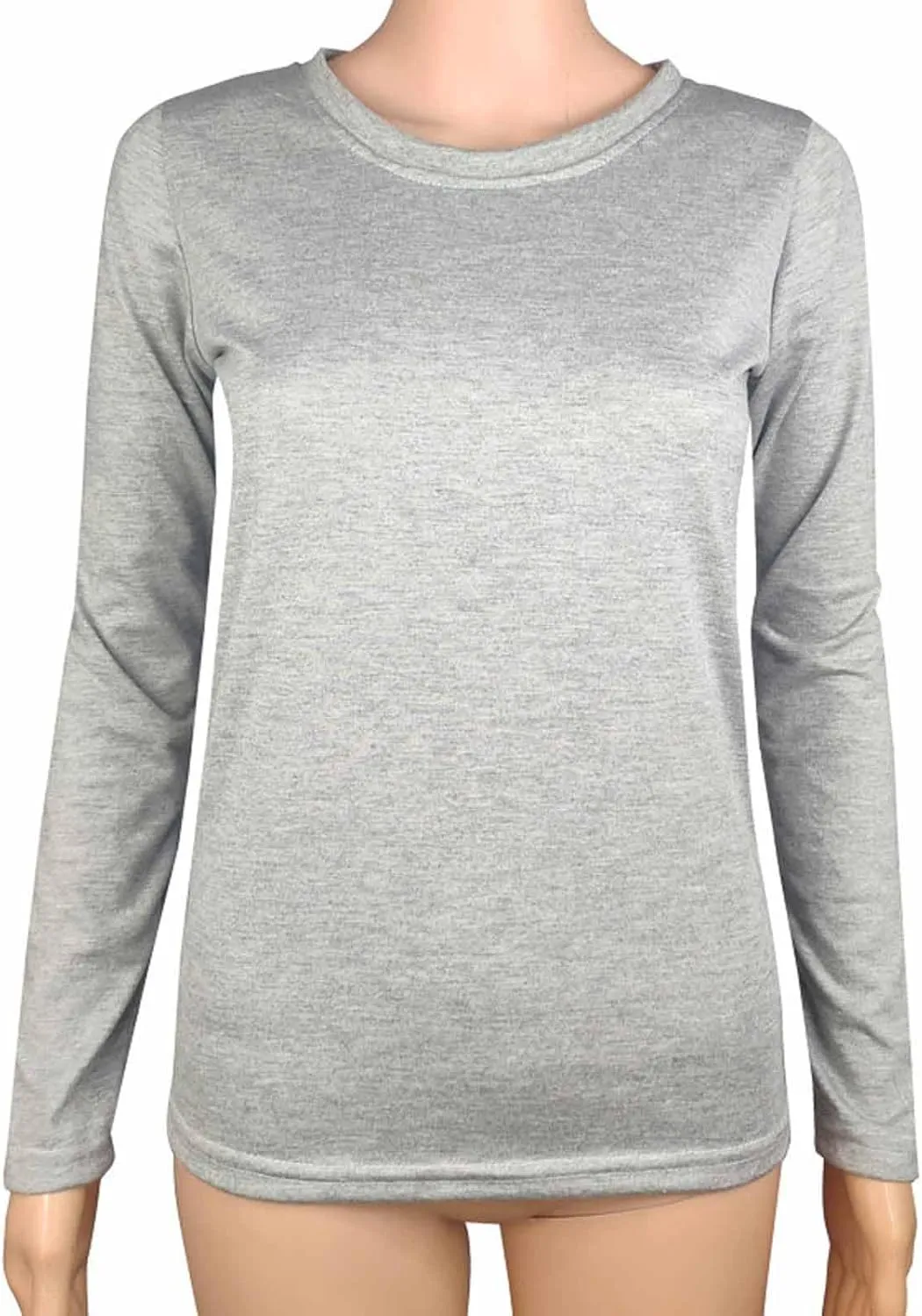 Womens Long Sleeve Shirts Mock Neck Basic Slim Fitted Tops Lightweight Stretch Base Layer T-Shirt Pullovers Tee